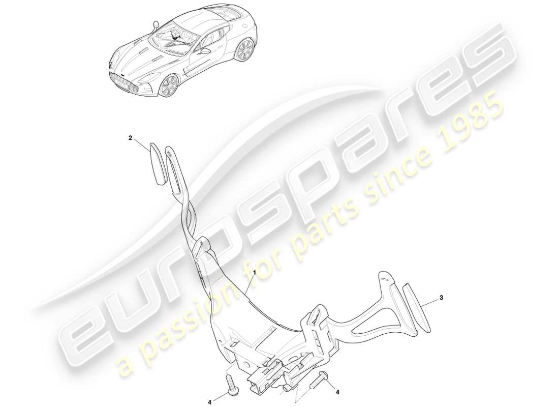 aston martin one-77 (2011) paddleshift part diagram