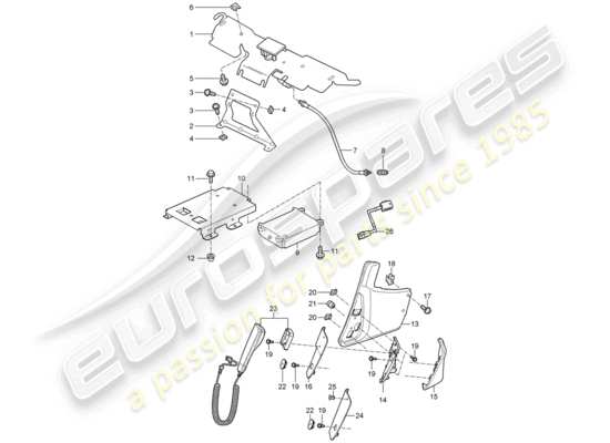 a part diagram from the porsche 997 t/gt2 (2008) parts catalogue