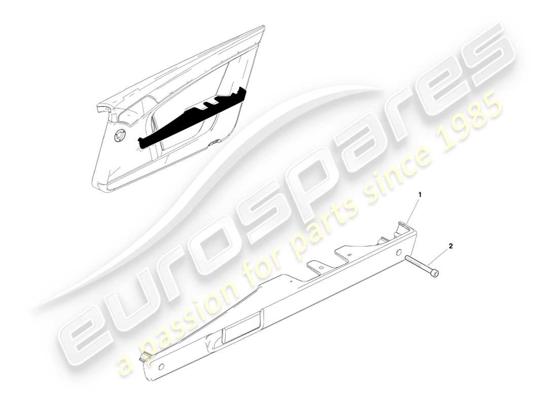 aston martin v8 vantage (2007) handle assembly part diagram