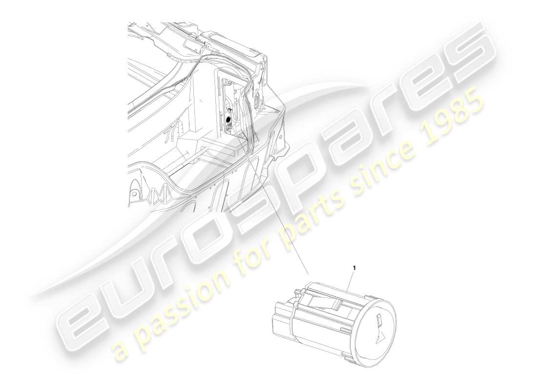 aston martin v8 vantage (2007) battery off switch part diagram