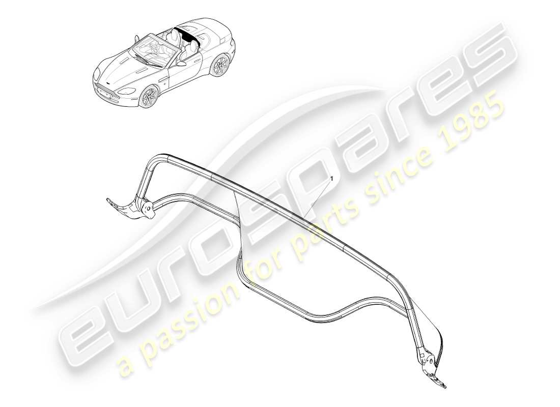 aston martin v8 vantage (2007) wind deflector part diagram