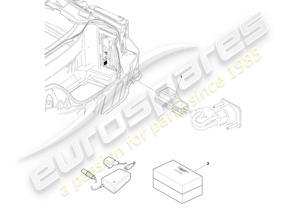 aston martin v8 vantage (2005) battery conditioner kit part diagram