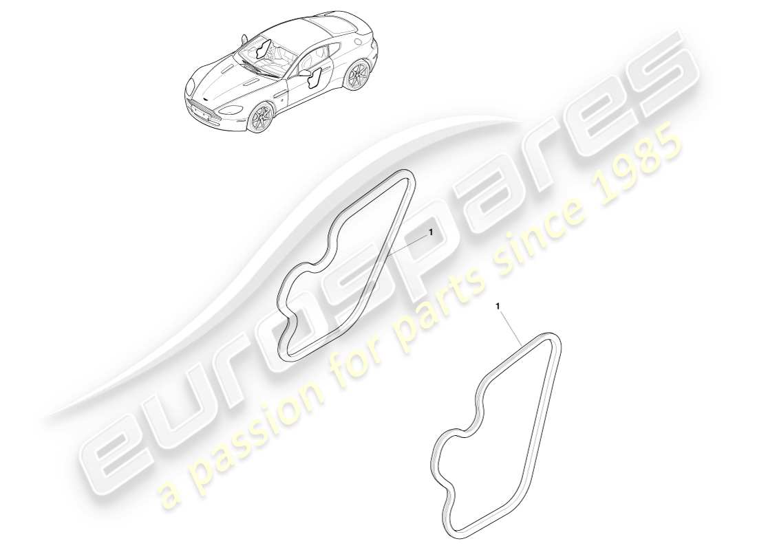 aston martin v8 vantage (2005) watershields part diagram