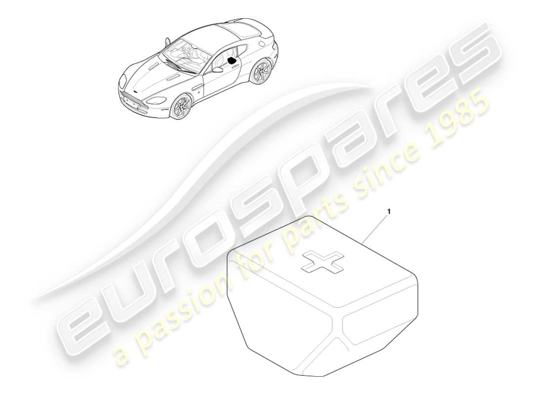 aston martin v8 vantage (2005) first aid kit part diagram