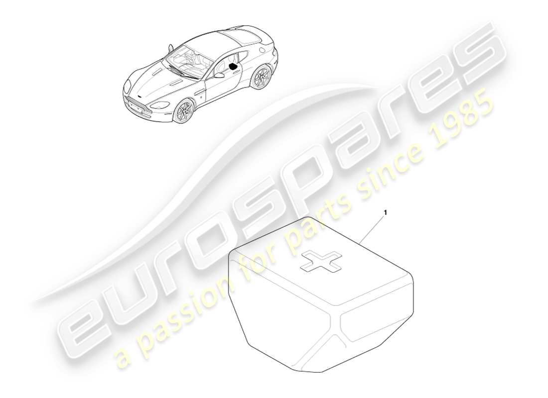 aston martin v8 vantage (2007) first aid kit part diagram