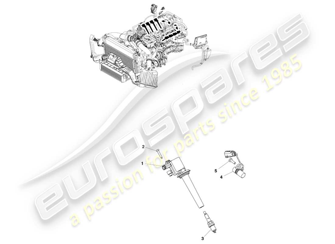 aston martin v8 vantage (2005) ignition part diagram