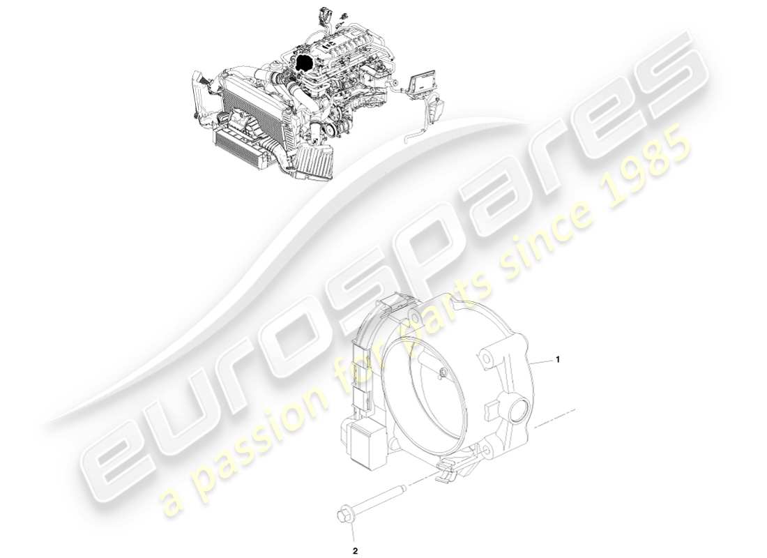 aston martin v8 vantage (2005) accelerator control part diagram