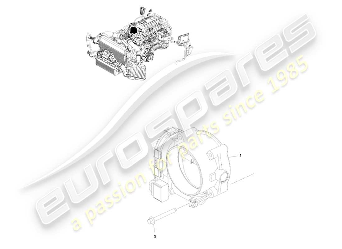 aston martin v8 vantage (2007) accelerator control part diagram