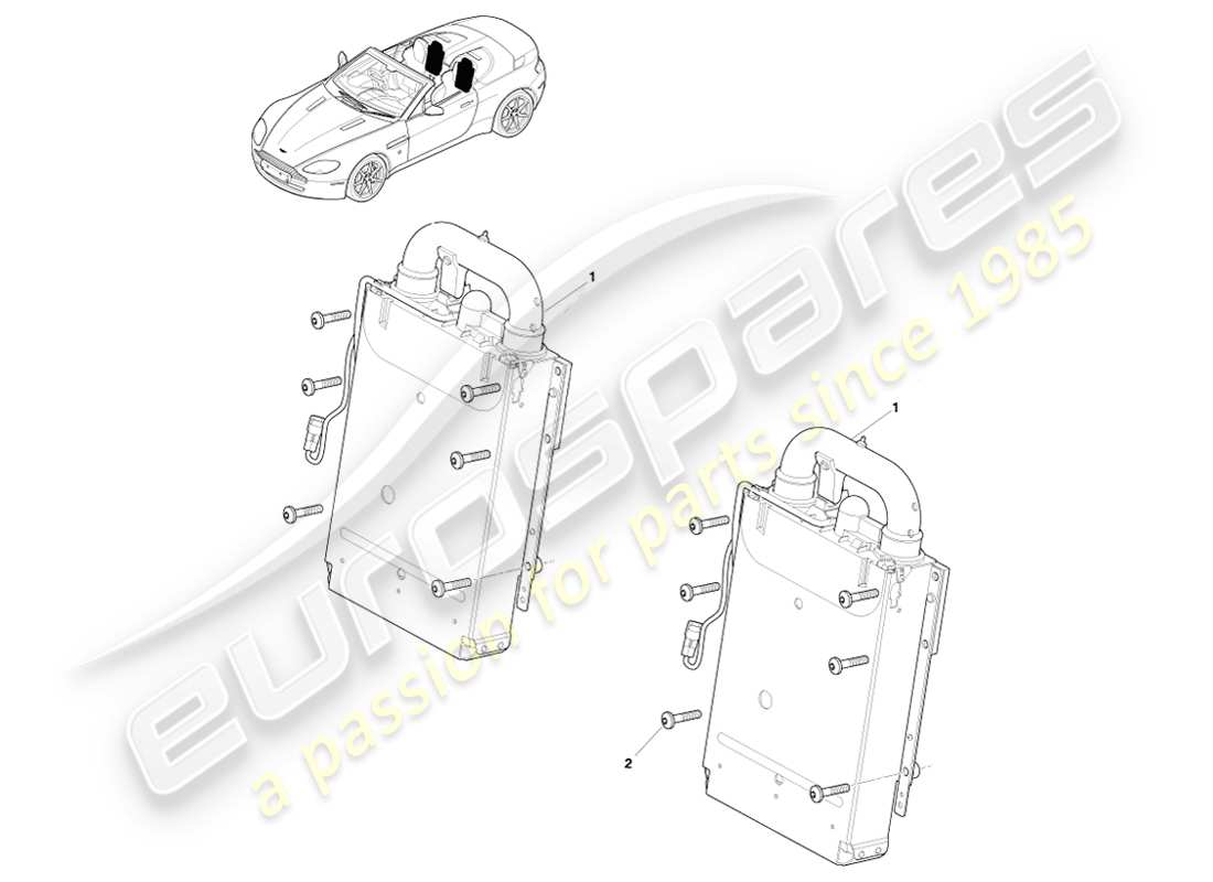 aston martin v8 vantage (2007) rops installation, roadster part diagram