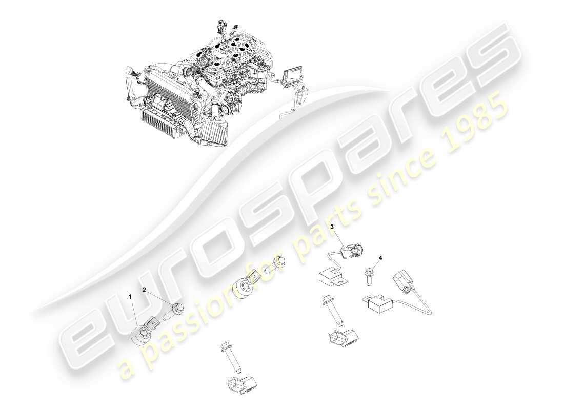 aston martin v8 vantage (2005) electronic engine control part diagram