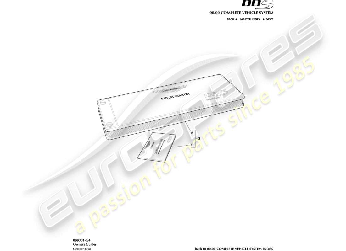 aston martin dbs (2007) owners guide parts diagram