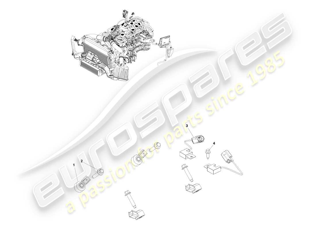 aston martin v8 vantage (2007) electronic engine control part diagram