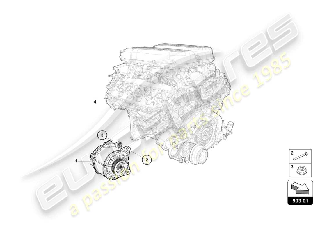 lamborghini sto (2024) alternator part diagram