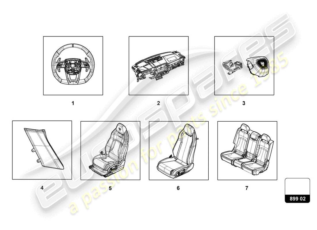 lamborghini urus (2021) service dept equipment part diagram