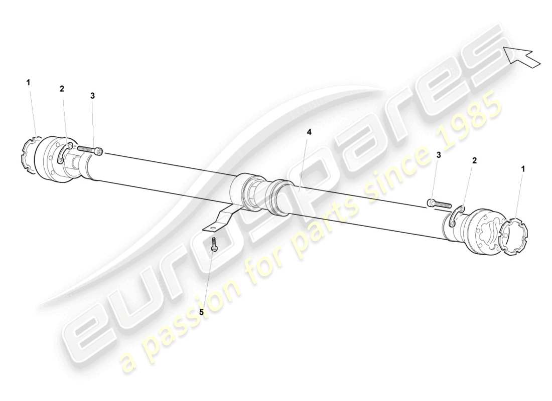 lamborghini lp560-4 coupe (2014) cardan shaft parts diagram