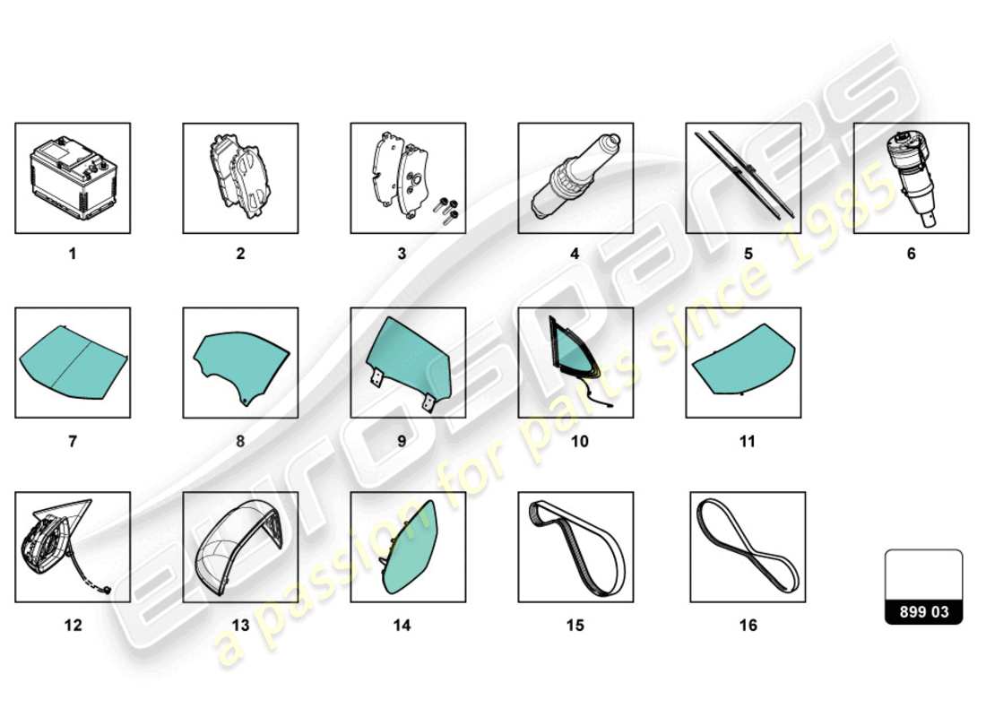 lamborghini urus (2021) for pick-up part diagram