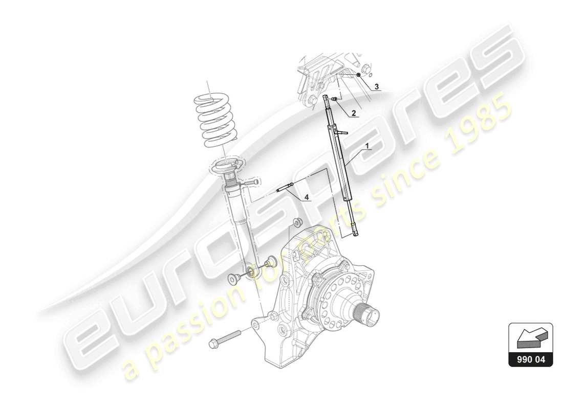 lamborghini gt3 evo (2018) rear damper potentiometer part diagram