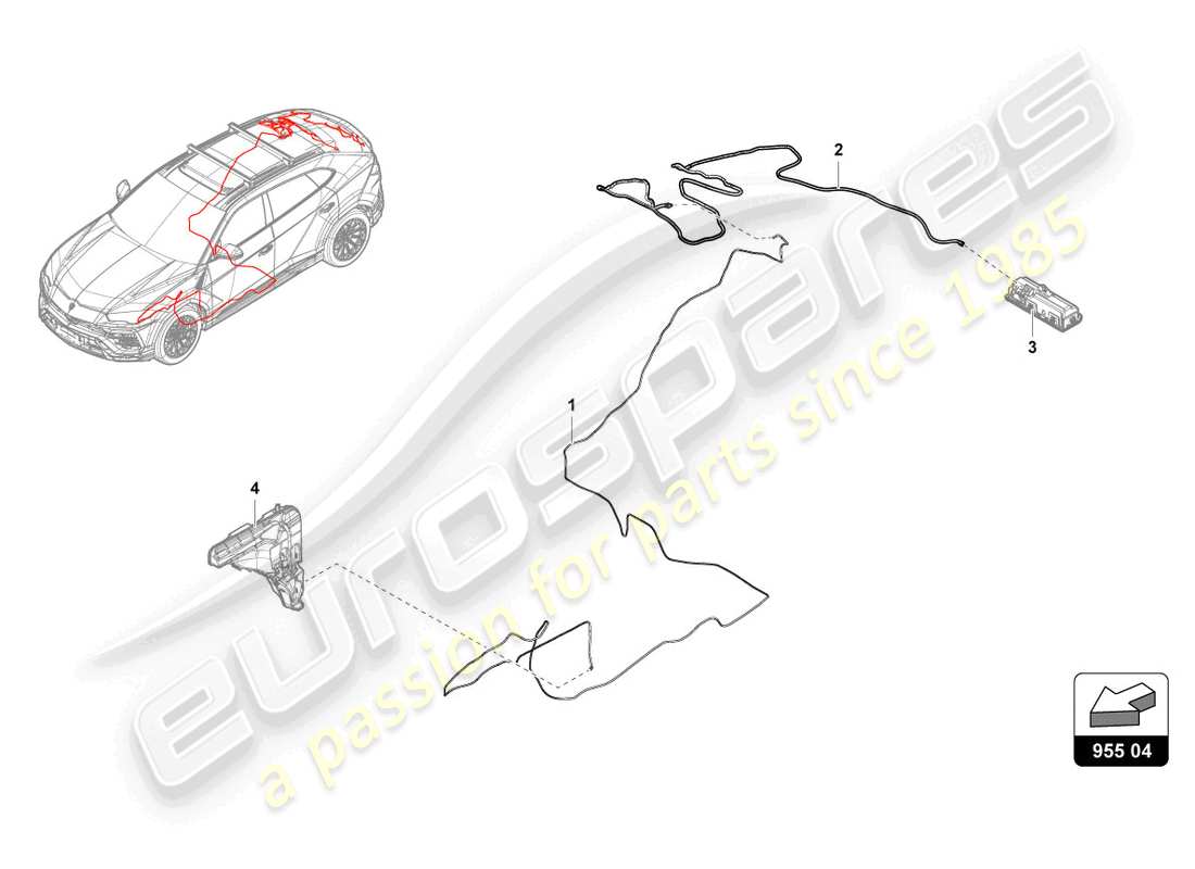 lamborghini urus (2021) pipe line for head light cleaning system rear part diagram