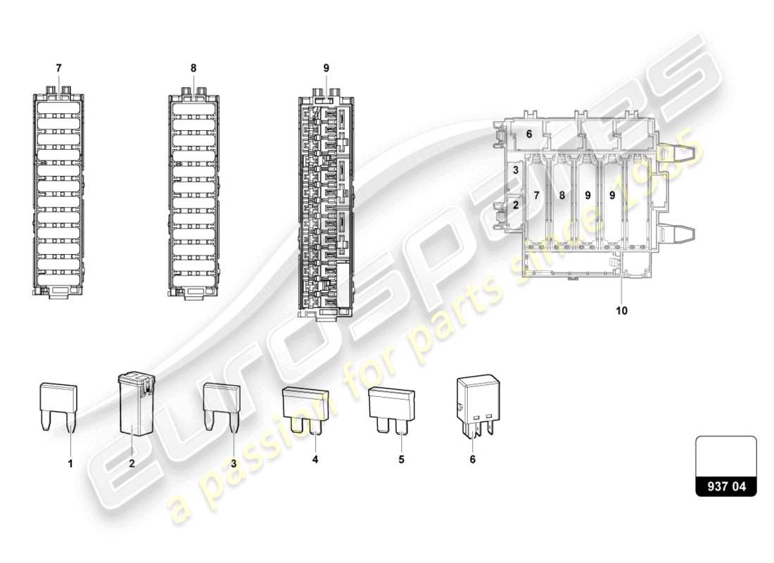 lamborghini urus (2021) fuses parts diagram