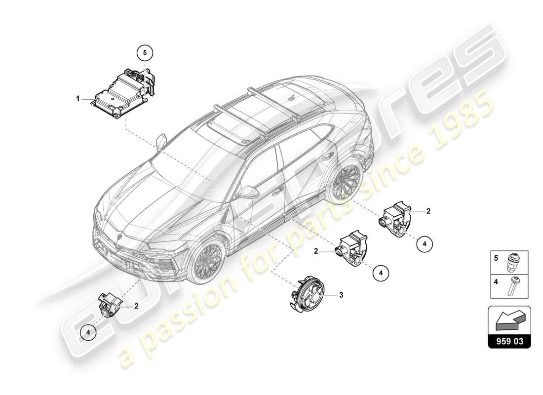 lamborghini urus (2021) control unit for airbag part diagram