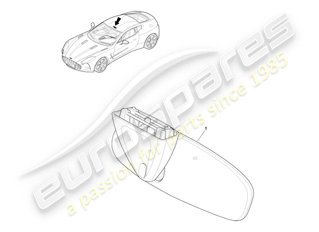 aston martin one-77 (2011) interior mirror part diagram