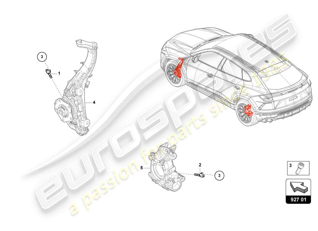 lamborghini urus (2021) speed sensor part diagram