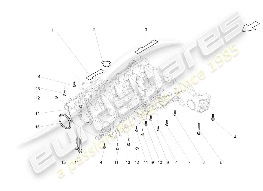 lamborghini lp550-2 coupe (2011) crankcase housing lower part diagram