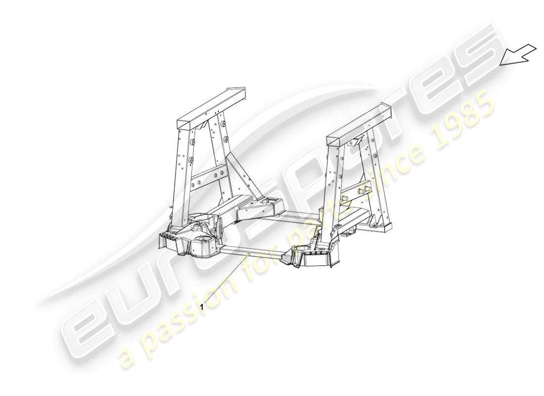 lamborghini gallardo spyder (2006) frame rear part diagram