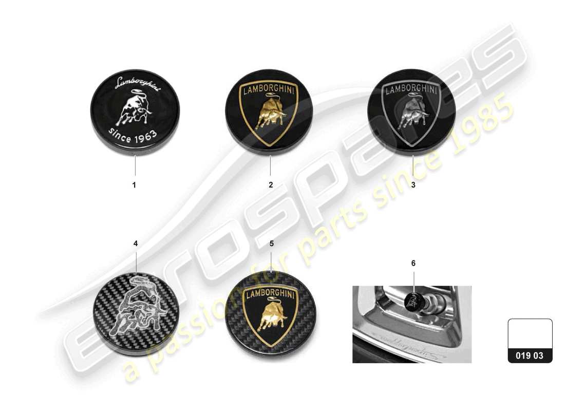 lamborghini aventador ultimae (accessories) 1 set wheel trim caps part diagram