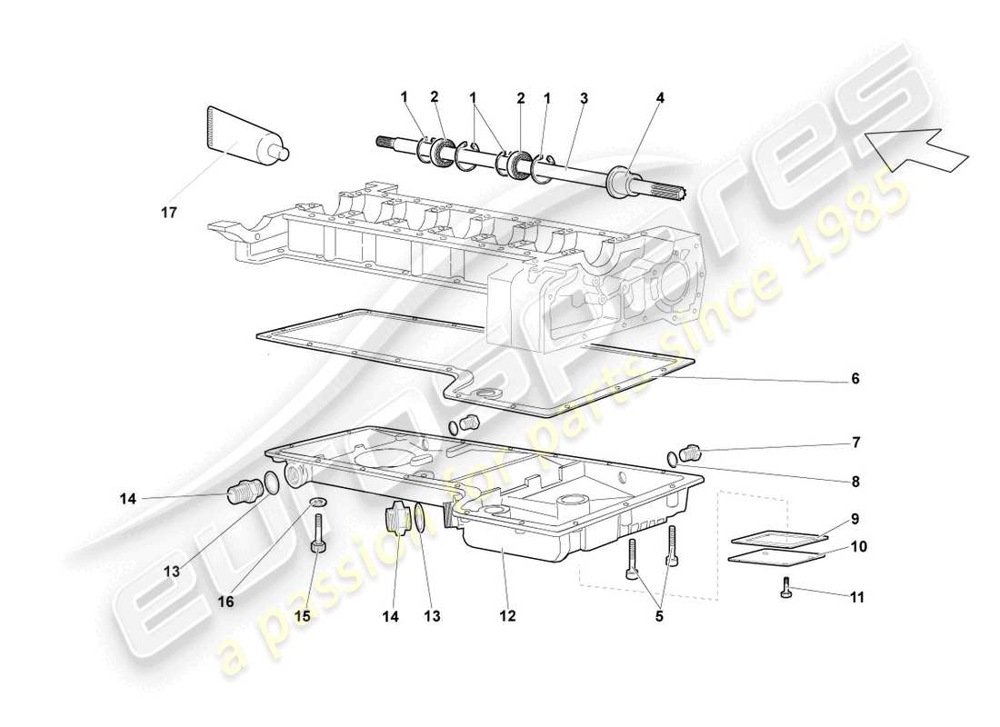 lamborghini lp670-4 sv (2010) oil sump part diagram