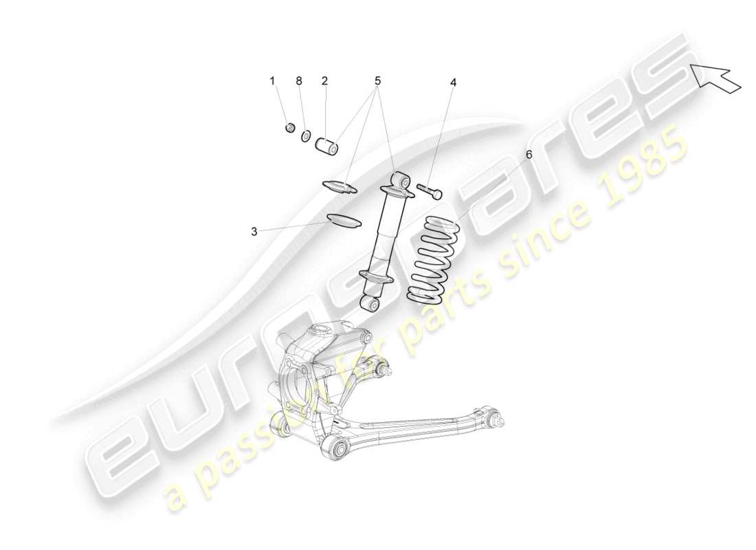 lamborghini lp570-4 sl (2012) shock absorbers rear parts diagram