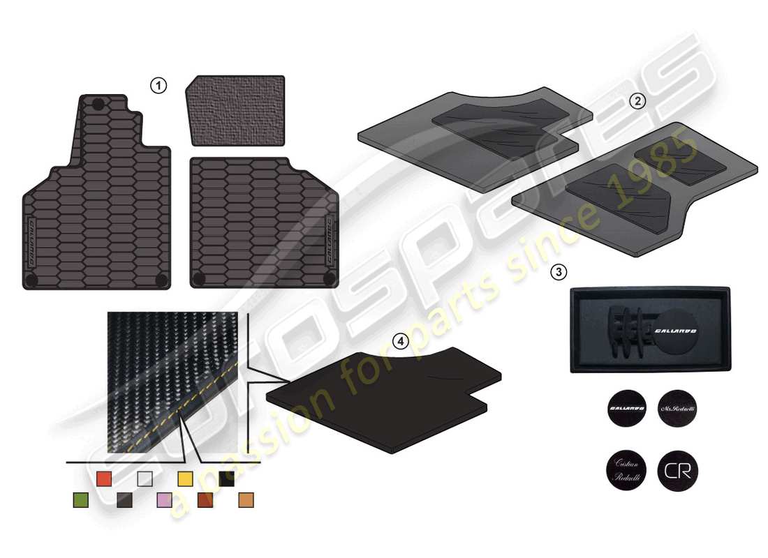 lamborghini lp560-4 spider (accessories) retrofit package parts diagram