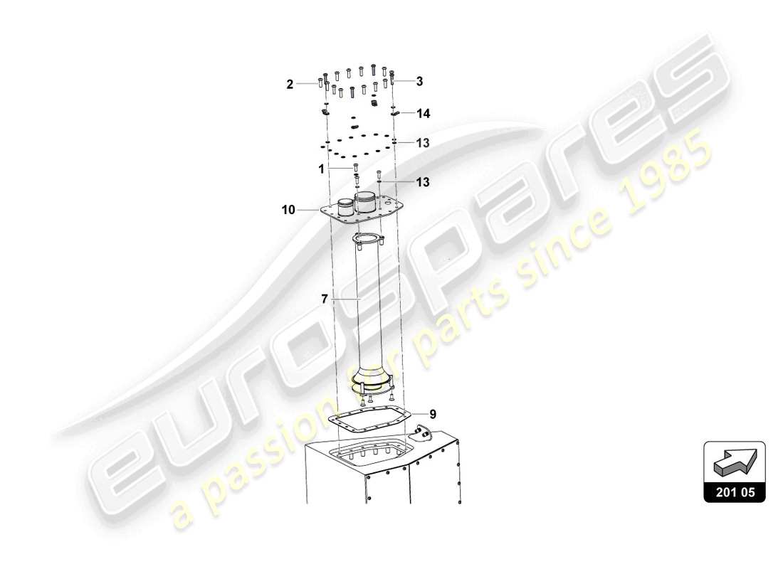 lamborghini super trofeo (2015) fuel valves right side parts diagram