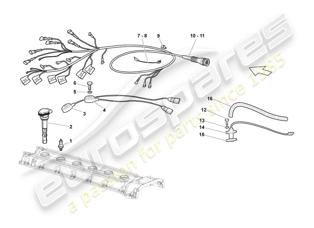 lamborghini lp640 roadster (2008) spark plug part diagram