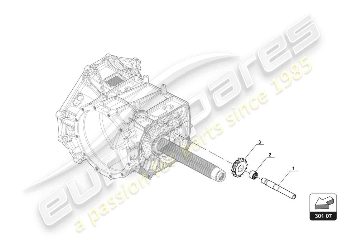 lamborghini gt3 evo (2018) reverse gear part diagram