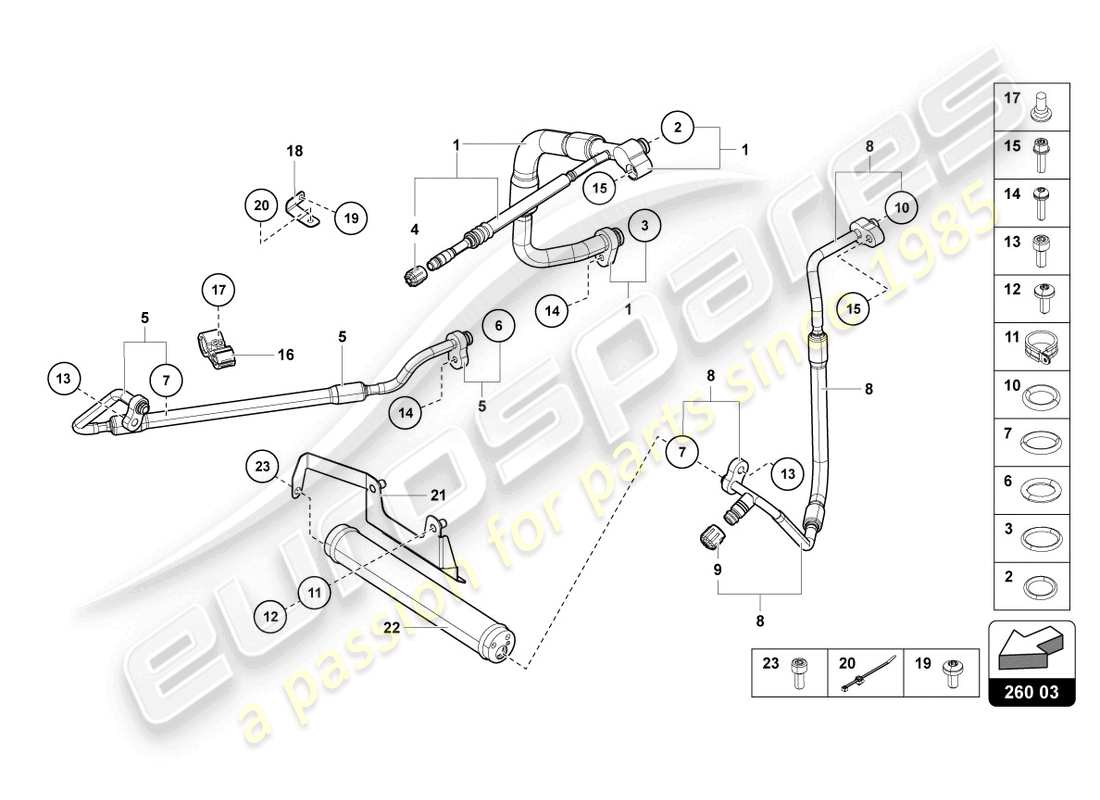 lamborghini countach lpi 800-4 (2022) air parts diagram