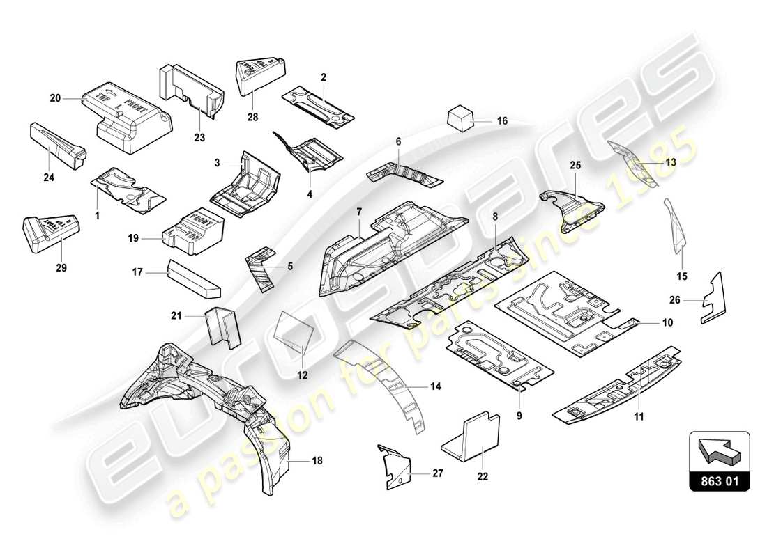 lamborghini urus (2021) damping part diagram