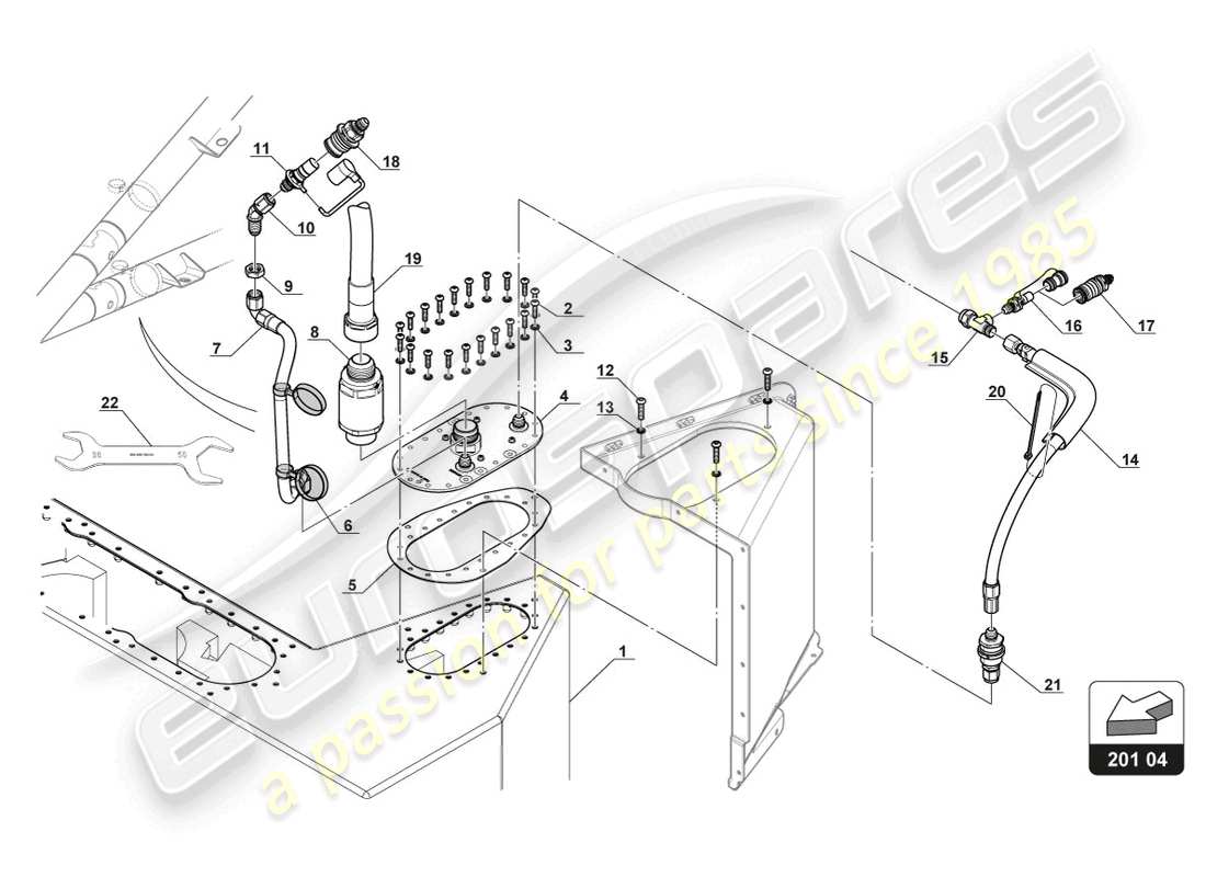 lamborghini gt3 (2017) fuel valves part diagram