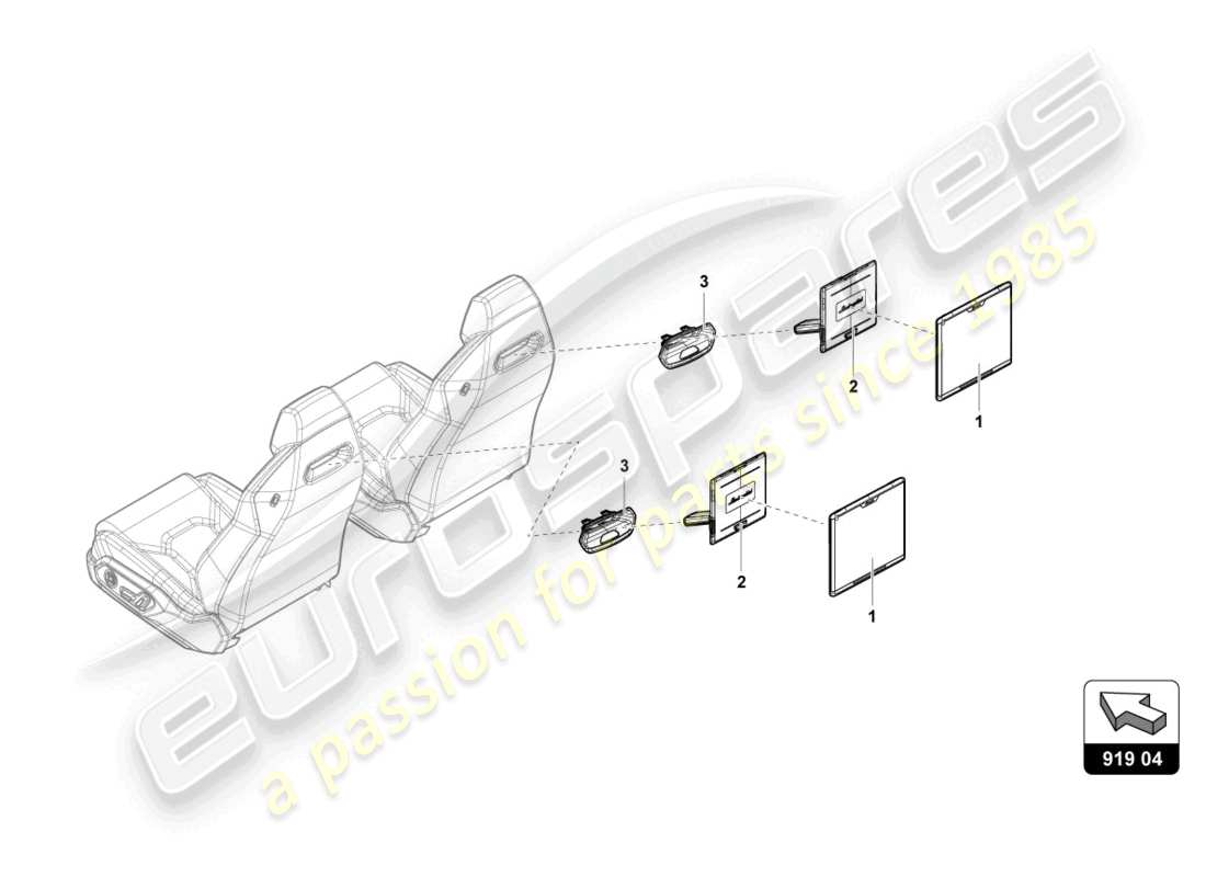 lamborghini urus (2022) electrical parts for infotainment rear part diagram