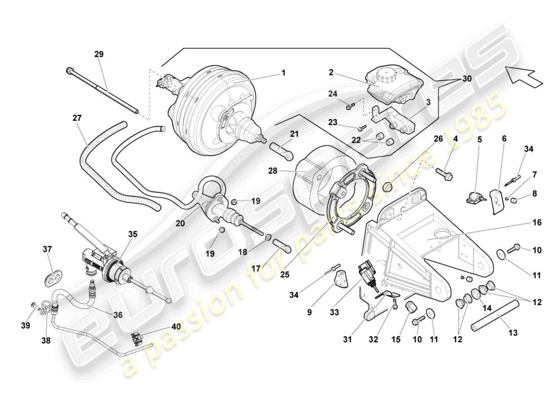 lamborghini gallardo coupe (2005) pump parts diagram