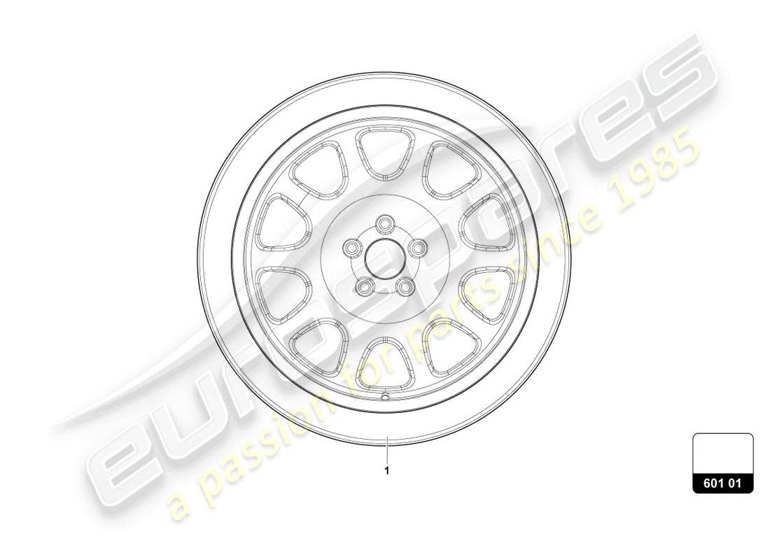 lamborghini urus s (2024) spare wheel part diagram