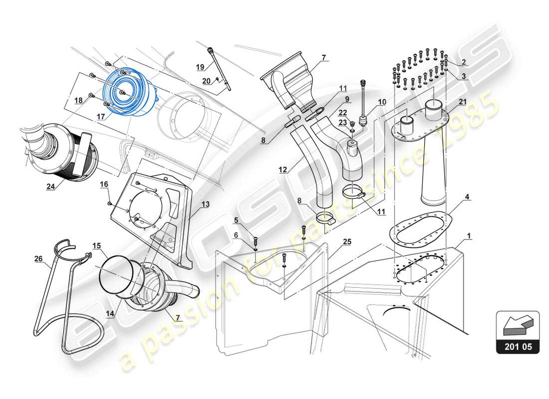 lamborghini gt3 (2017) right side refuelling part diagram