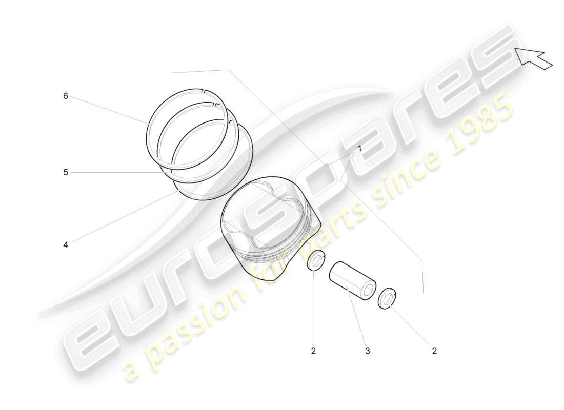 lamborghini lp560-4 spider (2009) piston parts diagram