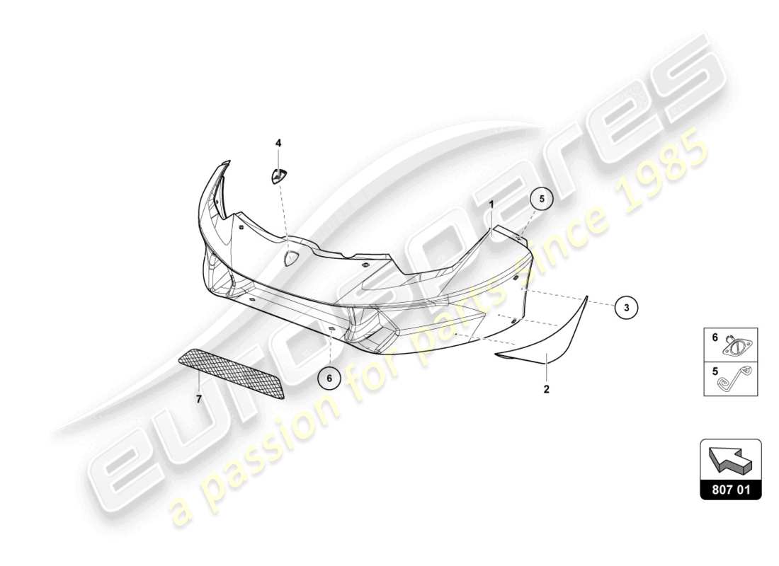 lamborghini super trofeo (2015) front bumper parts diagram