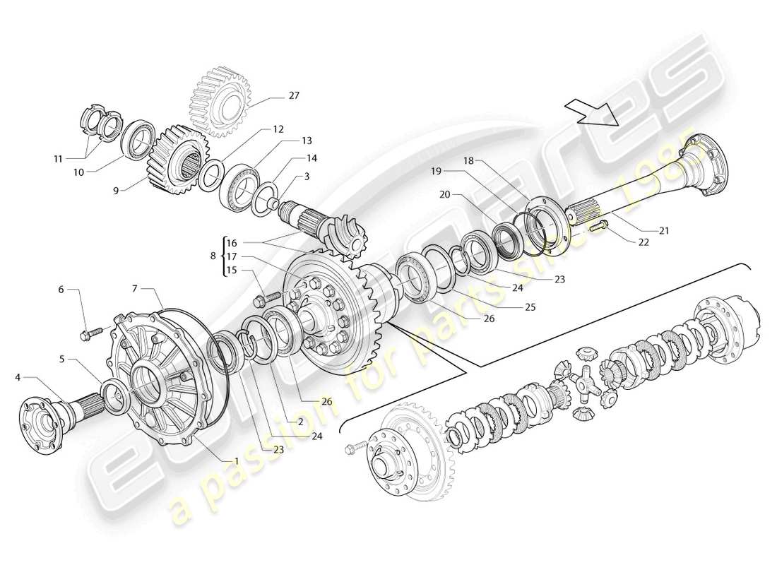 lamborghini lp570-4 sl (2012) differential parts diagram