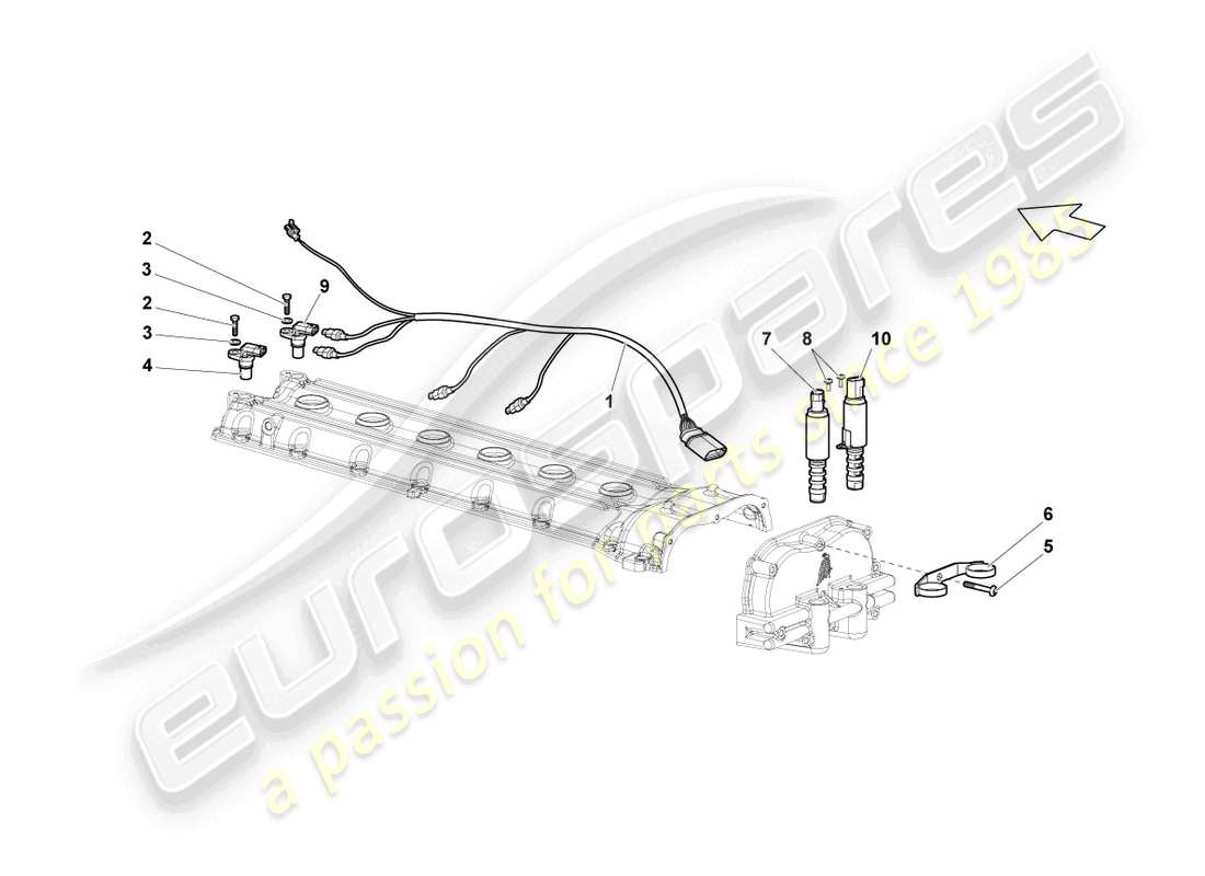 lamborghini lp640 roadster (2008) impulse sender left part diagram