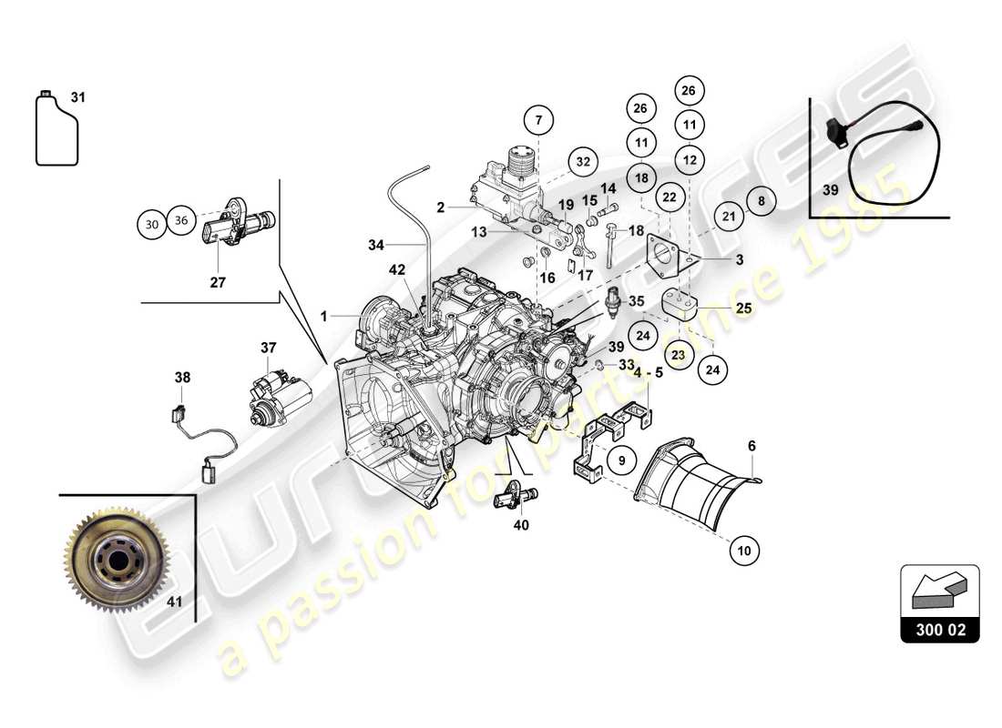 lamborghini super trofeo (2015) gear parts diagram