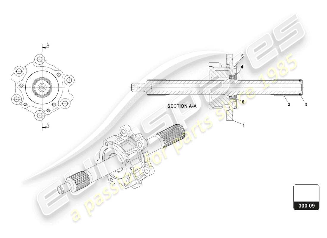 lamborghini super trofeo (2015) clutch shaft assembly parts diagram