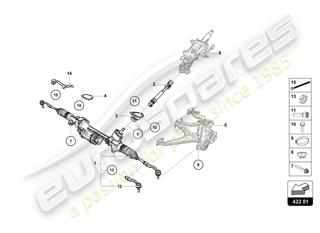 lamborghini evo coupe (2021) power steering parts diagram