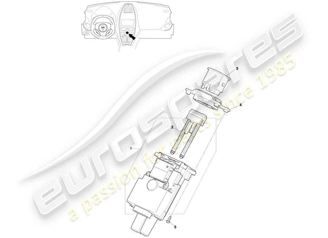 aston martin one-77 (2011) start/stop module part diagram